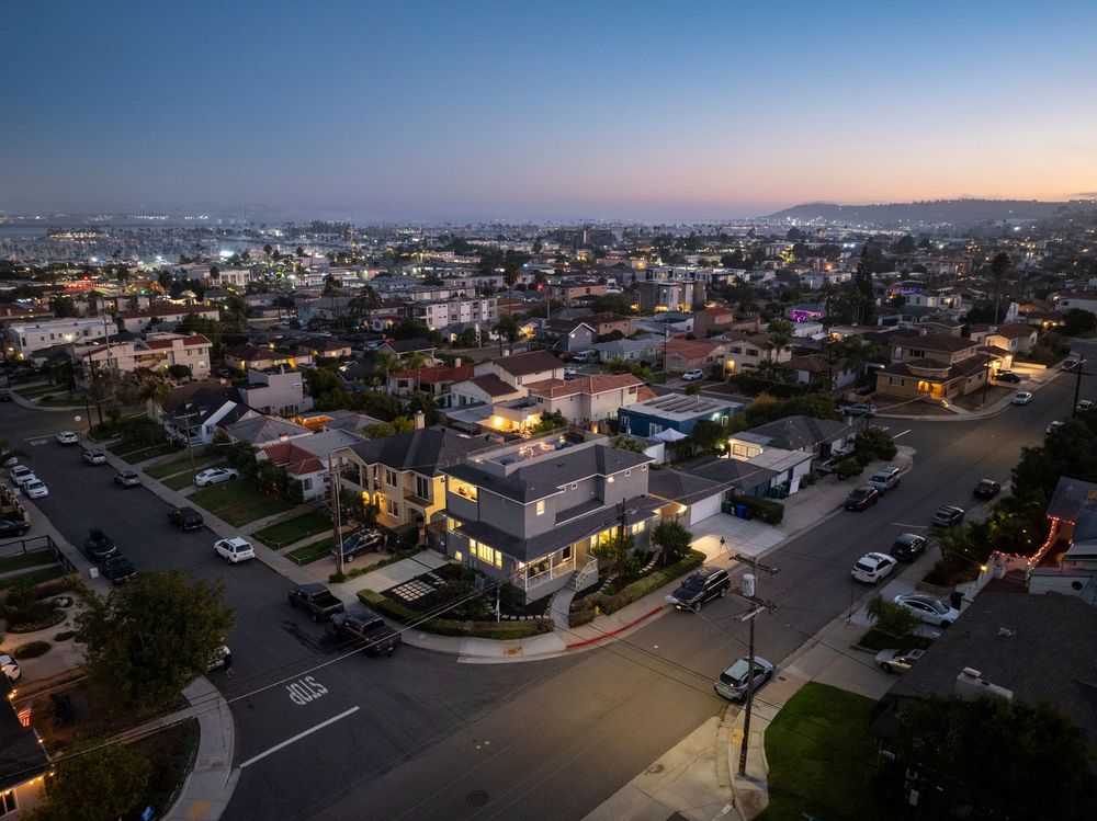 Drone real estate photography in San Diego showing aerial property views
